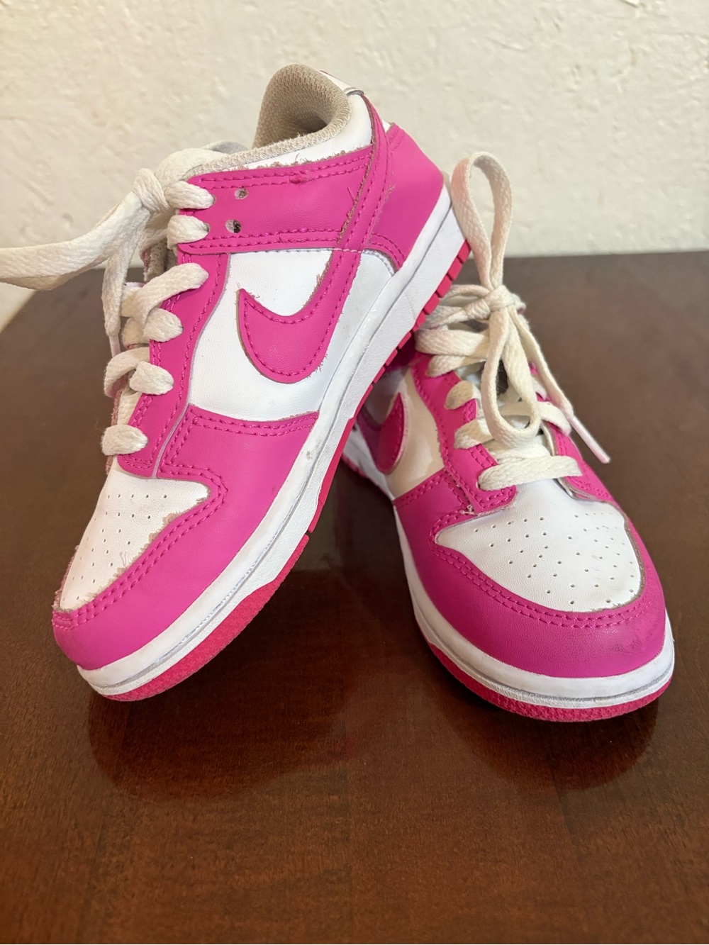 Nike Dunk Low PS Athletic Shoes 12c Kids Laser Fuchsia Pink FB9108 102